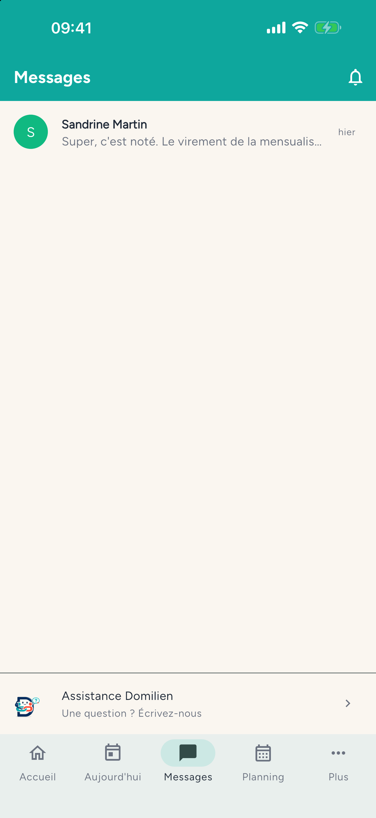 Application Domilien — Employeur : Messagerie